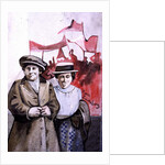 View of the murals of the houses of the town of Orgosolo in Sardinia by Anonymous