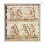 Ms Gen 1496 Plate CXXIV Gladiators, 1674 by Pietro Santi Bartoli