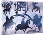 Pictish Hunting Scene III, 1995 by Gloria Wallington