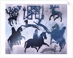 Pictish Hunting Scene III, 1995 by Gloria Wallington