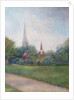 Landscape with Churches in the Background by English School