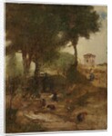 Sketch for Washing Day near Perugia, 1873 by George Snr. Inness