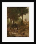 Sketch for Washing Day near Perugia, 1873 by George Snr. Inness