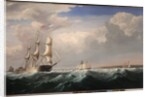 Sailing Ships off the New England Coast, c.1855 by Fitz Henry Lane