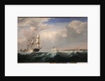 Sailing Ships off the New England Coast, c.1855 by Fitz Henry Lane