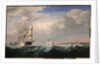 Sailing Ships off the New England Coast, c.1855 by Fitz Henry Lane