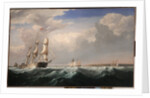 Sailing Ships off the New England Coast, c.1855 by Fitz Henry Lane