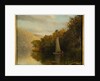 Sailboat on river, c.1875 by Arthur Quartley