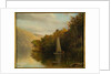 Sailboat on river, c.1875 by Arthur Quartley