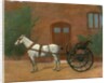 Horse hitched to a jaunting cart by English School