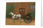 Horse hitched to a jaunting cart by English School