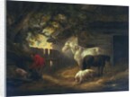 A farmyard, 1792 by George Morland
