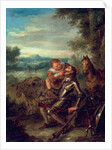 Scene from Don Quixote: Sancho Panza Counts Don Quixote's Teeth, 1735 by John Vanderbank