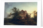 Wagon outside an inn by Philip James de Loutherbourg