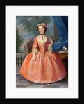 Girl in pink, c.1740s by English School