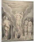 Satan Spying on Adam and Eve and Raphael's Descent into Paradise by William Blake