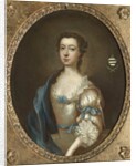 One of a pair of portraits of two sisters of the Moult family of Nottinghamshire by Arthur Devis