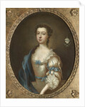 One of a pair of portraits of two sisters of the Moult family of Nottinghamshire by Arthur Devis