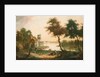 Extensive river landscape with a drover by George of Chichester Smith