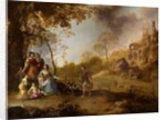 An Allegorical Family Portrait in a Landscape by Dirck van der Lisse