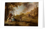 An Allegorical Family Portrait in a Landscape by Dirck van der Lisse