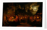 Moonlit Market, 1874 by Johann Mongels Culverhouse