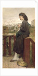 Girl knitting on the balcony, Montmartre, 1869 by Jacob Henricus or Hendricus Maris