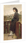 Girl knitting on the balcony, Montmartre, 1869 by Jacob Henricus or Hendricus Maris
