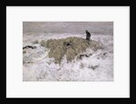 Flock of Sheep in the Snow by Anton Mauve