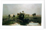 Calves at a Pond, 1863 by Willem Maris