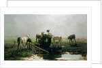 Calves at a Pond, 1863 by Willem Maris