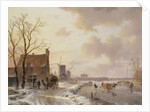 Winter scene, 1844 by Andreas Schelfhout