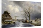 Winter scene, 1846 by Johan-Barthold Jongkind