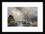 Winter scene, 1846 by Johan-Barthold Jongkind