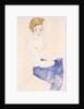 Seated blue nude, 1911 by Egon Schiele