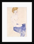 Seated blue nude, 1911 by Egon Schiele