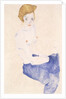 Seated blue nude, 1911 by Egon Schiele