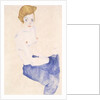 Seated blue nude, 1911 by Egon Schiele