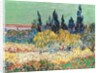The Garden at Arles, detail of the cypress trees, 1888 by Vincent van Gogh