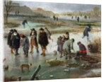Ice Skating outside the City Walls by Aert van der Neer