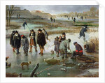Ice Skating outside the City Walls by Aert van der Neer