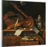 Still life with musical instruments by Pieter Gerritsz. van Roestraten