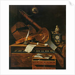 Still life with musical instruments by Pieter Gerritsz. van Roestraten
