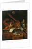 Still life with musical instruments by Pieter Gerritsz. van Roestraten