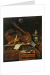 Still life with musical instruments by Pieter Gerritsz. van Roestraten