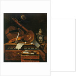 Still life with musical instruments by Pieter Gerritsz. van Roestraten