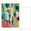 Three girls in yellow straw hats, 1913 by August Macke