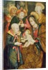 The Holy Family and the Three Magi by School German