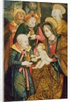 The Holy Family and the Three Magi by School German