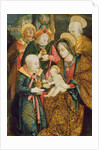 The Holy Family and the Three Magi by School German